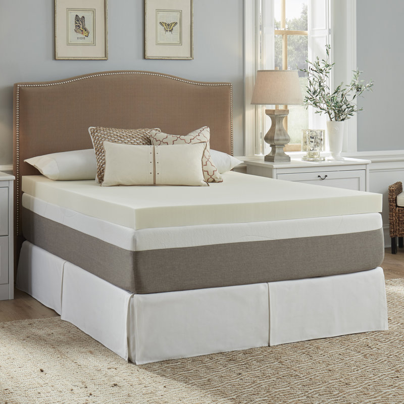 Slumber Solutions 4'' Memory Foam Mattress Topper & Reviews Wayfair